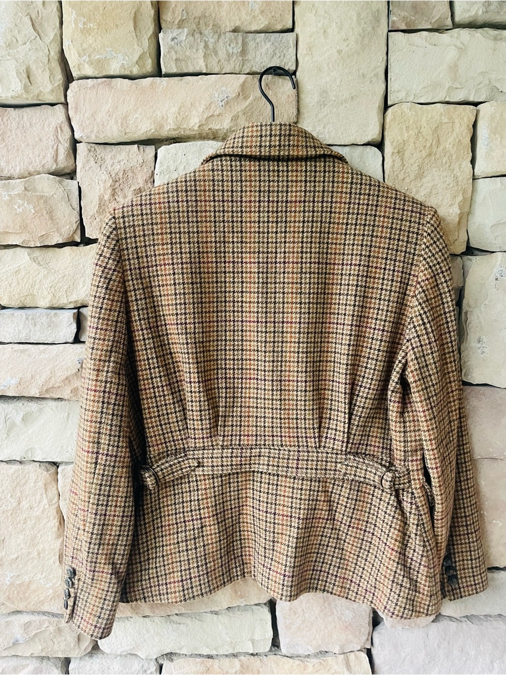 Lauren Ralph Lauren Equestrian Vintage Houndstooth Coat RARE - Picture 4 of 9